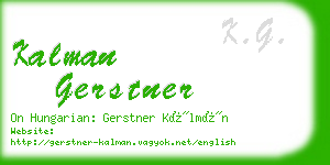 kalman gerstner business card
